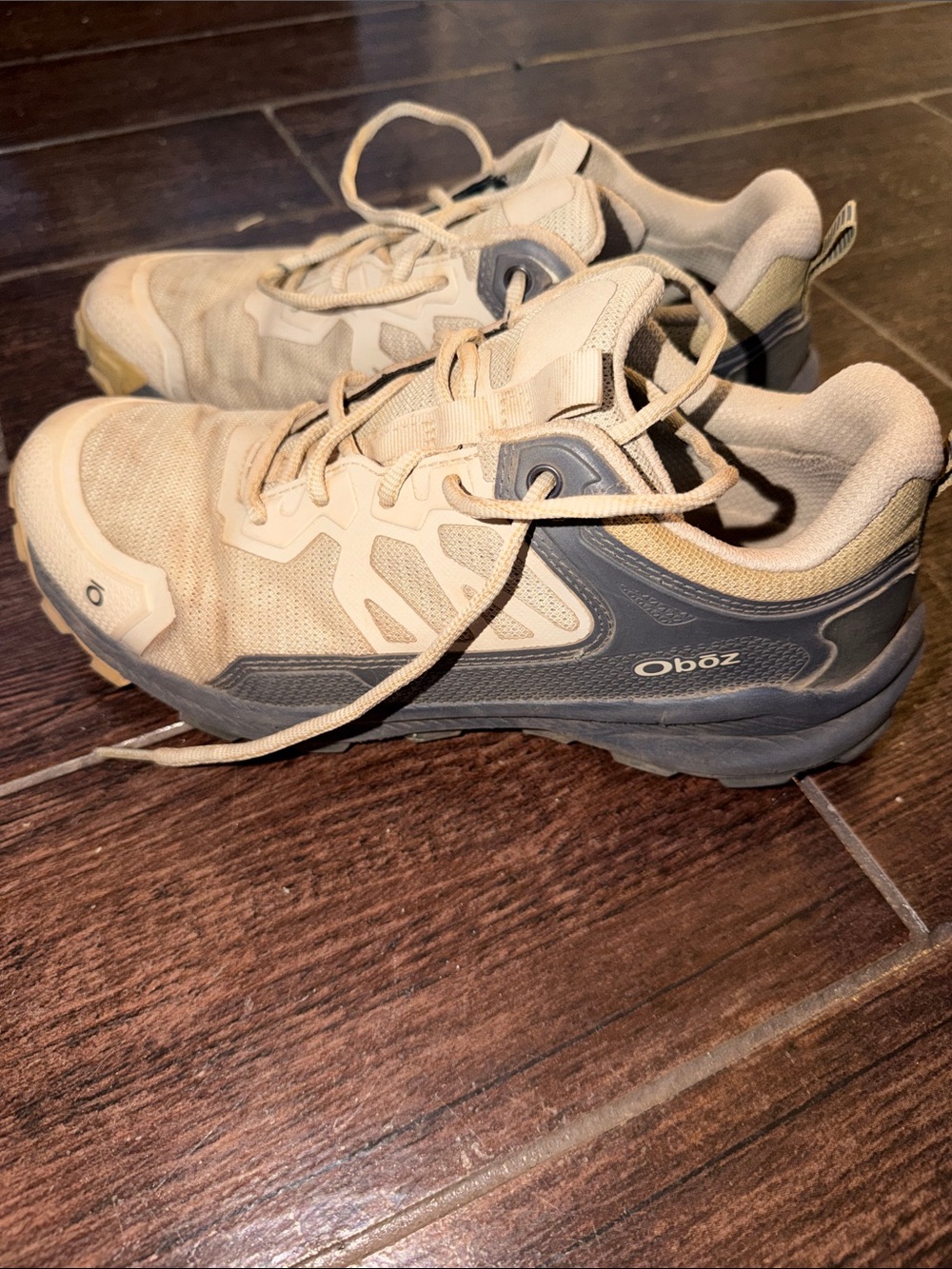 Women’s Tan and Gray Trail Running Shoes